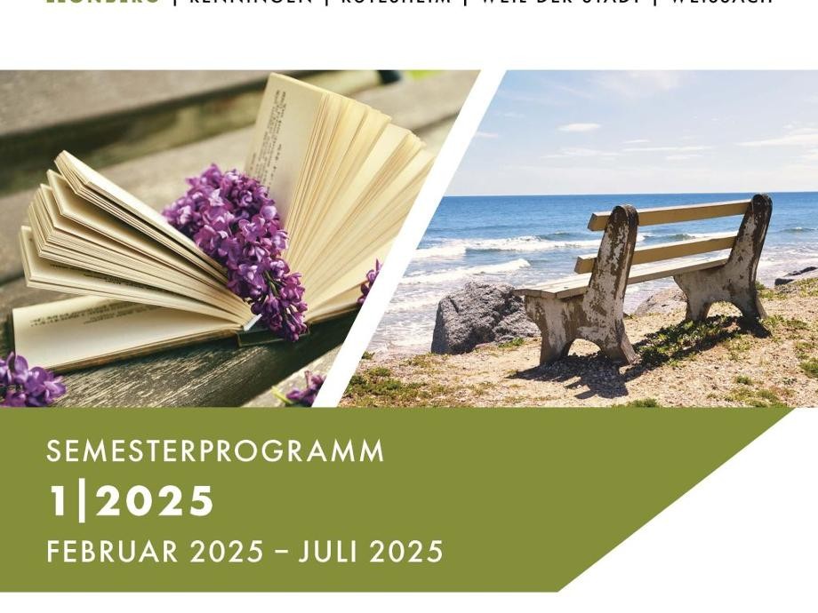 Semesterprogramm vhs Titelblatt des Semesterprogramms der vhs.