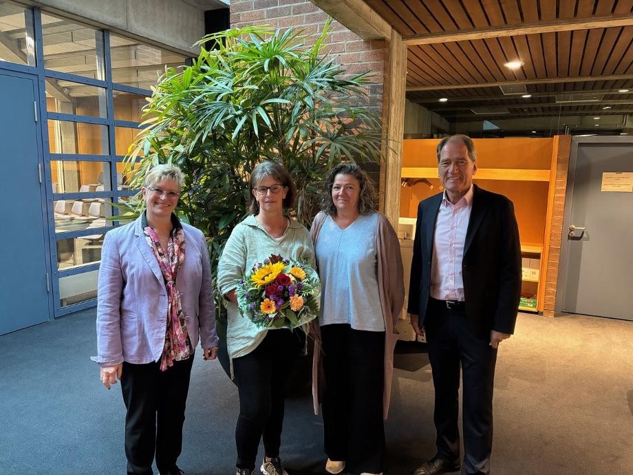 Jubiläum 25 JöD Petra Kuchs Gruppenbild im Rathaus Susanne Widmaier, Petra Kuchs, Anette Müller und Martin Killinger.
