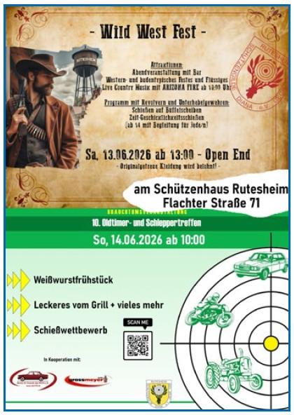 Plakat Wild West Fest Schützenhaus