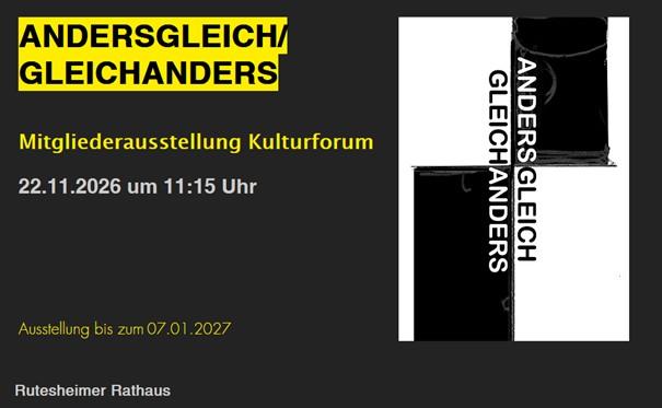 Plakat Kulturforum AndersGleich/GleichAnders