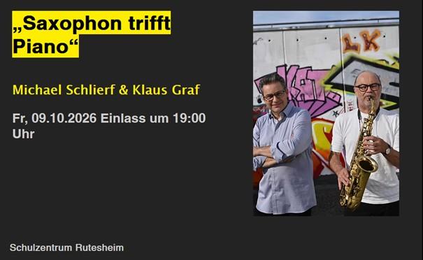 Plakat Kulturforum Saxophon trifft Piano