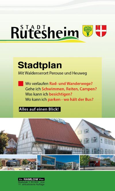 Ausschnitt aus dem Titelblatt des Stadtplans Rutesheim.