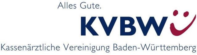 Blaues Schrift auf hellem Hintergrund Logo der Kassenärztlichen Vereinigung Baden-Württemberg.