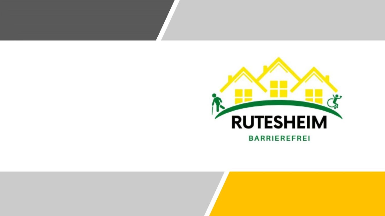 Grau-grün-gelbes Logo Rutesheim Barrierefrei.