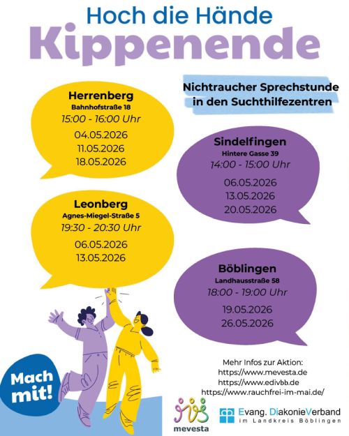 Plakat des Evangelischen DiakonieVerbands mit Informationen und bunten Sprechblasen.