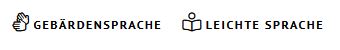 Ansicht Links Gebärdensprache und Leichte Sprache